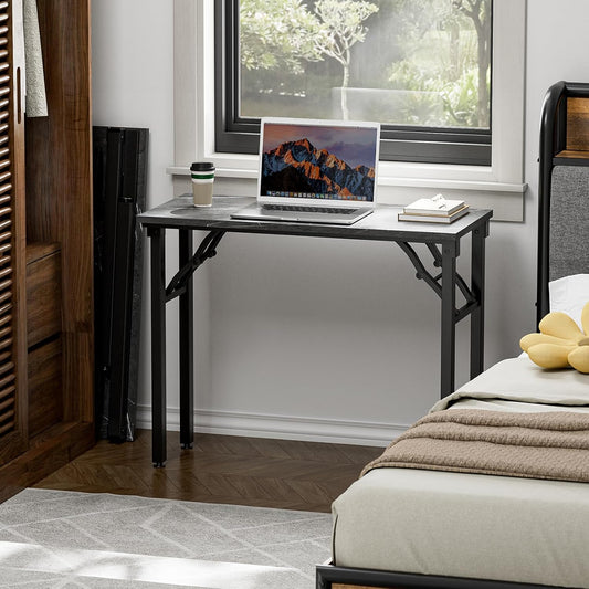 TEMI Small Computer Desk Folding Table - 35.8" Foldable Office Desk