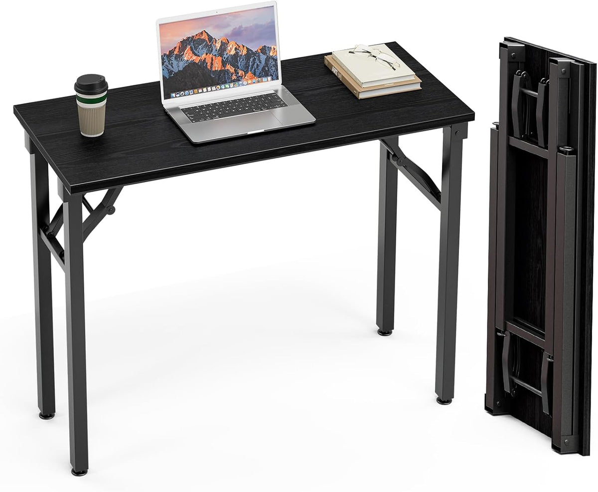 TEMI Small Computer Desk Folding Table - 35.8" Foldable Office Desk