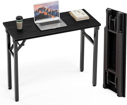 TEMI Small Computer Desk Folding Table - 35.8" Foldable Office Desk