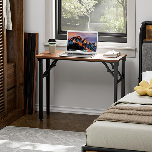 TEMI Small Computer Desk Folding Table - 35.8" Foldable Office Desk
