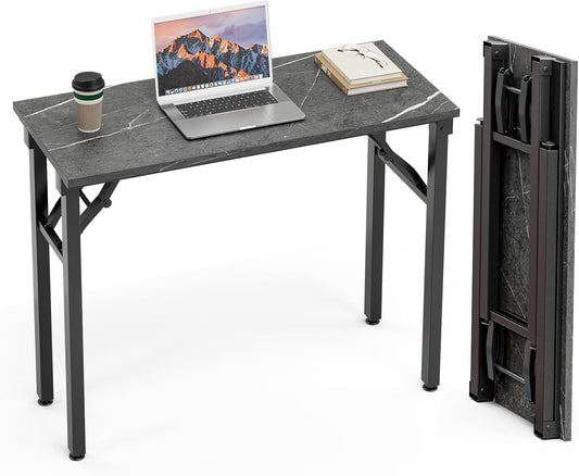 TEMI Small Computer Desk Folding Table - 35.8" Foldable Office Desk