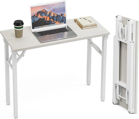 TEMI Small Computer Desk Folding Table - 35.8" Foldable Office Desk