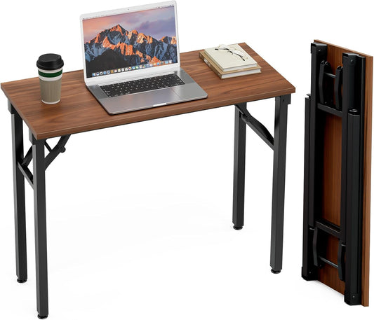 TEMI Small Computer Desk Folding Table - 35.8" Foldable Office Desk